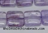 CNA843 15.5 inches 16mm square natural light amethyst beads