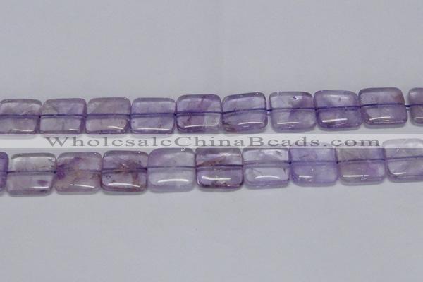 CNA845 15.5 inches 20mm square natural light amethyst beads