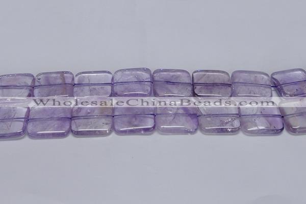 CNA847 15.5 inches 30mm square natural light amethyst beads