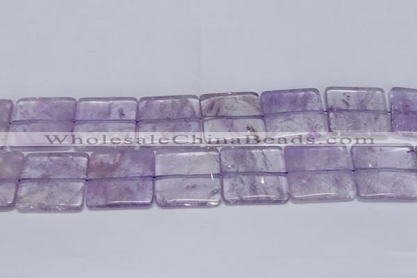 CNA849 15.5 inches 40mm square natural light amethyst beads