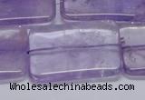 CNA856 15.5 inches 25*35mm rectangle natural light amethyst beads