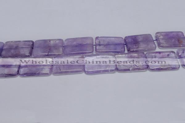 CNA856 15.5 inches 25*35mm rectangle natural light amethyst beads