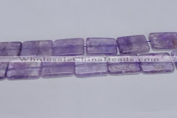 CNA857 15.5 inches 30*40mm rectangle natural light amethyst beads