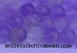 CNA912 15.5 inches 8mm round matte amethyst gemstone beads