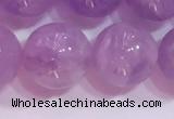 CNA956 15.5 inches 12mm round natural lavender amethyst beads