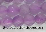 CNA962 15.5 inches 4mm faceted round natural lavender amethyst beads