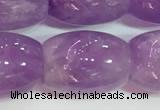 CNA978 15.5 inches 13*18mm drum natural lavender amethyst beads