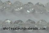 CNC103 15 inches 12mm faceted nuggets white crystal beads