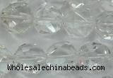 CNC104 15 inches 14mm faceted nuggets white crystal beads