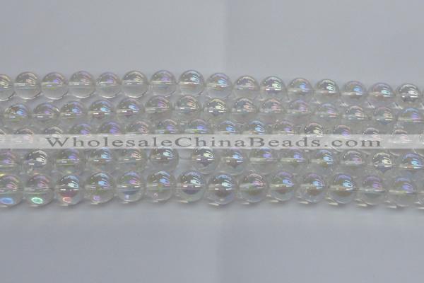 CNC203 15.5 inches 10mm round AB-color white crystal beads