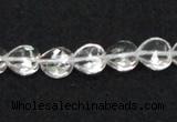 CNC37 10*10mm faceted heart grade AB natural white crystal beads