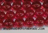 CNC412 15.5 inches 8mm round dyed natural white crystal beads