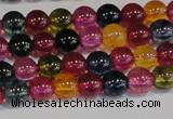 CNC451 15.5 inches 6mm round dyed natural white crystal beads