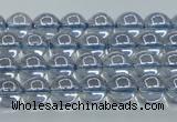 CNC508 15.5 inches 4mm round dyed natural white crystal beads