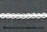 CNC51 15.5 inches 6mm faceted round grade A natural white crystal beads