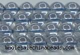 CNC510 15.5 inches 8mm round dyed natural white crystal beads