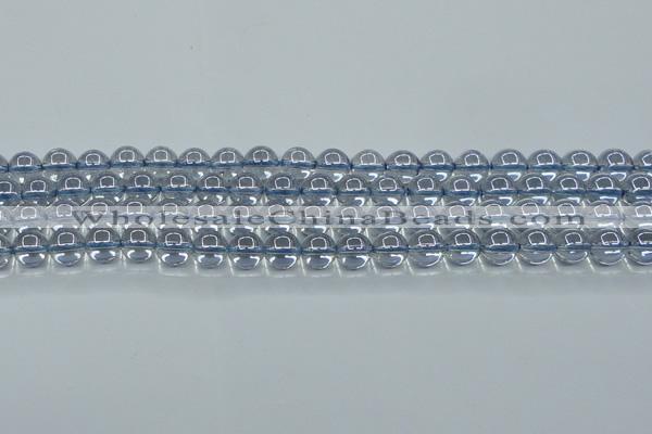 CNC511 15.5 inches 10mm round dyed natural white crystal beads