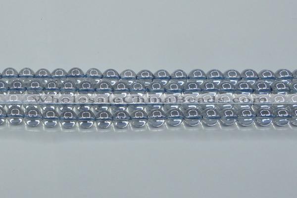 CNC512 15.5 inches 12mm round dyed natural white crystal beads