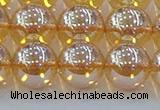 CNC580 15.5 inches 14mm round plated natural white crystal beads