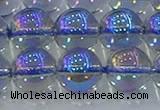 CNC592 15.5 inches 14mm round plated natural white crystal beads