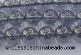 CNC594 15.5 inches 6mm round plated natural white crystal beads