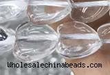 CNC727 15.5 inches 10*10mm heart white crystal beads wholesale