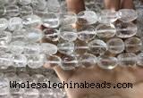 CNC804 10*14mm - 13*18mm faceted nuggets white crystal beads