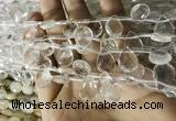 CNC843 Top drilled 8*12mm faceted briolette white crystal beads