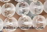 CNC851 15.5 inches 8mm faceted round white crystal beads