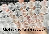 CNC856 15.5 inches 18mm faceted round white crystal beads