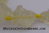 CNG1002 15.5 inches 15*25mm - 25*30mm nuggets lemon quartz beads