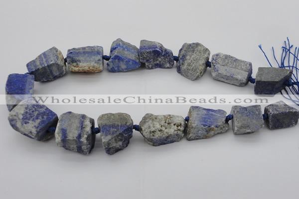 CNG1012 15.5 inches 15*25mm - 25*30mm nuggets lapis lazuli beads