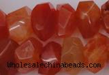 CNG1025 15.5 inches 10*14mm - 15*20mm faceted nuggets carnelian beads