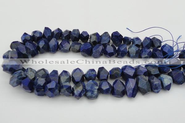 CNG1028 15.5 inches 10*14mm - 15*20mm faceted nuggets lapis lazuli beads