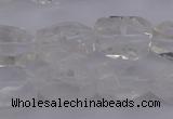 CNG1055 15.5 inches 12*16mm - 15*20mm faceted nuggets white crystal beads