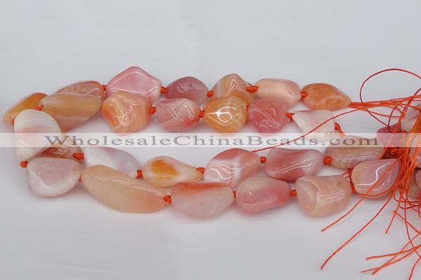 CNG1080 15.5 inches 12*20mm - 14*35mm nuggets red botswana agate beads