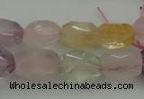 CNG1103 15.5 inches 12*16mm - 13*18mm faceted nuggets mixed quartz beads