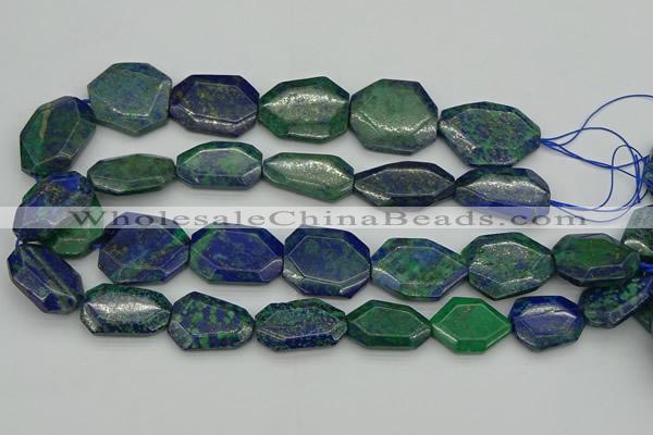 CNG1155 15.5 inches 20*25mm - 25*35mm freeform chrysocolla beads