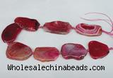 CNG1218 15.5 inches 25*35mm - 35*45mm freeform agate beads