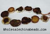 CNG1245 15.5 inches 25*35mm - 30*45mm freeform agate beads