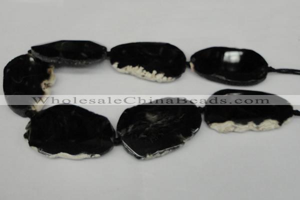 CNG1249 15.5 inches 35*40mm - 45*50mm freeform agate beads