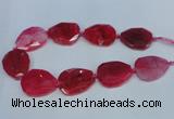 CNG1330 15.5 inches 35*40mm faceted freeform agate beads