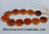 CNG1336 15.5 inches 32*35mm faceted freeform agate beads