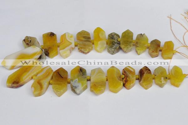 CNG1392 15.5 inches 15*25mm - 20*40mm wand agate gemstone beads