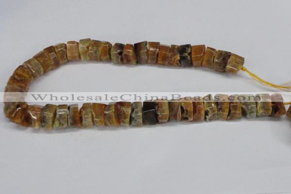 CNG1477 15.5 inches 8*15mm - 12*15mm nuggets agate gemstone beads