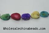 CNG1516 8 inches 20*30mm - 25*35mm freeform agate beads