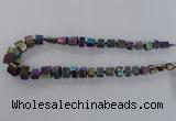 CNG1583 15.5 inches 8*12mm - 12*20mm nuggets plated quartz beads