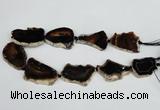 CNG1615 15.5 inches 25*35mm - 30*45mm freeform agate gemstone beads