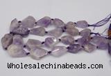 CNG1706 15.5 inches 15*20mm - 18*35mm nuggets lavender amethyst beads