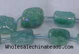 CNG2003 15.5 inches 8*12mm - 10*15mm nuggets plated quartz beads